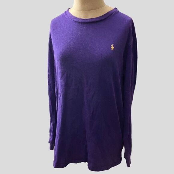 Polo Deep Purple Long Sleeve Tee / SZ: XL 18-20 - Picture 1 of 6